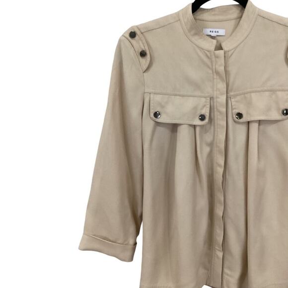 Reiss Oliva Belted Utility Jacket In Neutral Size 4 - Picture 7 of 15